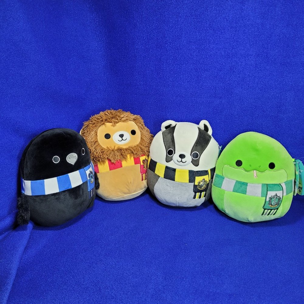 Squishmallows Harry Potter  Gryffindor Ravenclaw Slytherin Hufflepuff 8” Set NWT